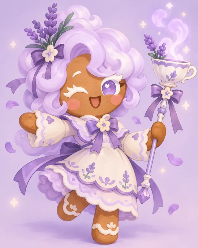 Lavender Fog Cookie, an original Cookie Run: Kingdom character