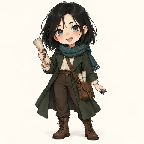 Juniper Vale drawn in chibi style