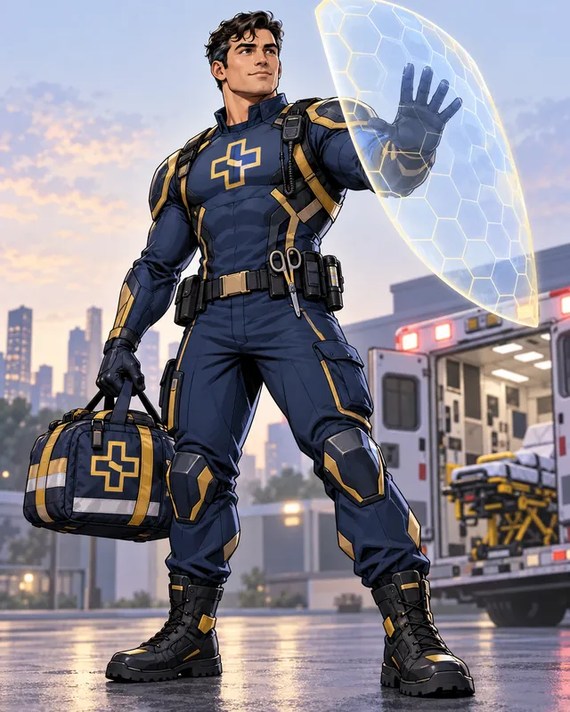 Golden Hour, an original superhero comic character